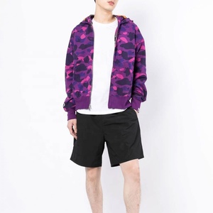 Sudadera con capucha con estampado de camuflaje para hombre, ropa de calle de gimnasio, 100 algodón, bordada, de gran tamaño, sin cordón - Product Image 2