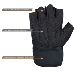 Guantes de Levantamiento de Pesas al por Mayor con Palma Acolchada Multipunto para Distribución de Presión, Equipo de Entrenamiento con Logotipo Personalizado - Product Image 4