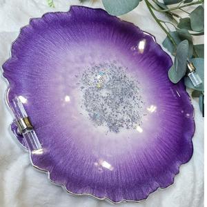 ชุดถาดรองแก้วทำจากไม้เรซิ่น3ชั้นออกแบบมาสำหรับอาหารในบ้านร้านอาหาร - Product Image 1