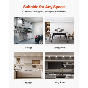 Confezione da 12 Faretti LED da Incasso Senza Cornice da 6 Pollici, Luce da Soffitto 5CCT 2700K/3000K/3500K/4000K/5000K Selezionabili, 7W Antiabbagliamento - Product Image 6