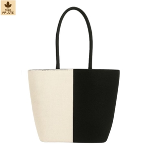 Sac de plage en jute naturel laminé, sac de voyage, 46x35x15 cm, logo personnalisé, vente en gros, OEM, marque privée, commande en gros, modèle SS350 - Product Image 3
