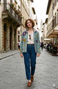 Chaqueta Unisex Talla Única Verde Salvia con Diseño de Serpiente y Palmera, Chaqueta Suzani con Bordado de Lujo de Artesanos Indios, Abrigo Floral Boho - Product Image 5