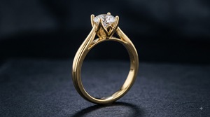 Anillo Solitario Tulipán Catedral de 1.0 CTS, Clásico, Oro Amarillo de 14K, Diamante Cultivado en Laboratorio Certificado por IGI, Anillo de Compromiso y Boda OEM - Product Image 2