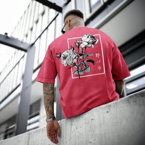 เสื้อยืดโอเวอร์ไซส์ลายกราฟิกผ้าฝ้ายสไตล์สตรีทแวร์สำหรับผู้ชาย ผลิตในปากีสถาน ลวดลายวินเทจแบบฟอกสี - Product Image 4