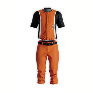 Uniforme de baseball personnalisé, maillot de baseball à boutons avec design à piping et pantalon de baseball confortable pour les équipes - Product Image 5