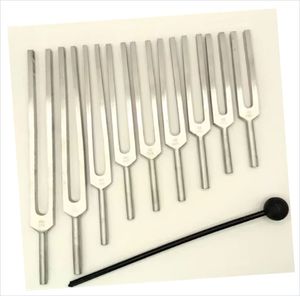 ชุดส้อมเสียงสแตนเลสสตีลแบบถ่วงน้ำหนักสำหรับจักระ พร้อมโลโก้สั่งทำ ความถี่ 64-512Hz คู่มือการใช้งานสำหรับการบำบัดด้วยเสียง - Product Image 4