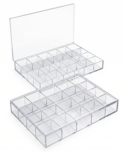 Caja de Almacenamiento de Minerales Acrílica Transparente Ecológica Premium de 5x5x3cm, Preensamblada, Pulida, Elegante y Moderna, Organizador para Exhibición de Cristales - Product Image 4