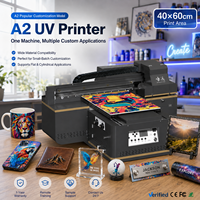 Imprimante UV DTF professionnelle 40x60cm A2 avec garantie de 1200 jours, machine d'impression haute vitesse pour bouteilles, coques de téléphone A46