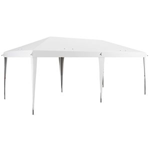 10x20 White Outdoor Gazebo Pop-Up <b>Canopy</b> Portable Party <b>Tent</b> with Carry Bag for Weddings & Parties - Product Image 1