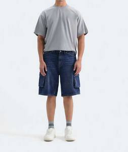 Shorts en jean décontractés classiques pour homme, prêts pour le week-end, légers, inspirés des créateurs, style cargo, coupe moderne, logo personnalisé OEM - Product Image 5