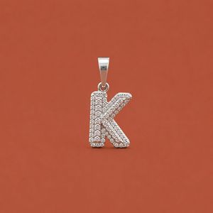 Colgante de lujo con letra N en plata 925 y diamante moissanita para mujer, uso diario. - Product Image 1