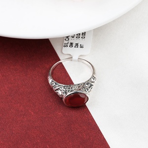 Magnifique bague vintage pour enfant en argent sterling 925 avec pierre naturelle cornaline, faite à la main, sertie en clos, certifiée - Product Image 3