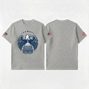 Camiseta de Hombre con Estampado Gráfico, Manga Corta, Transpirable, de Algodón, para Verano, Senderismo, Uso Casual - Product Image 4