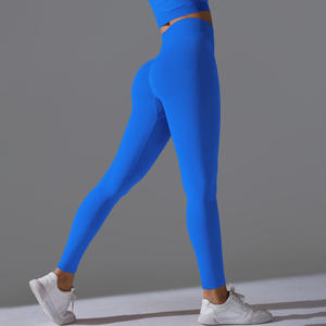 Leggings de yoga taille haute pour femmes, longueur intégrale, effet push-up, en Spandex et Nylon, extensibles dans les quatre sens, pour le sport et le fitness - Product Image 5