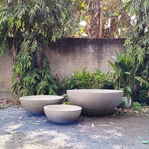 Lot de 3 jardinières Pots de fleurs GRC personnalisés pour décoration Jardinières en béton pour décoration de jardin Fleurs - Product Image 4