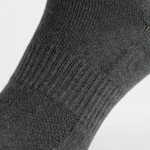 Crew <b>Socks</b> Solid Dark Gray Knitted Breathable Polyester Spandex Adult Casual Daily Wear Autumn Season - Product Image 5