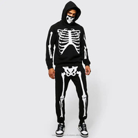 Survêtement Homme Personnalisé avec Logo, en Molleton Technique 100% Coton, Coupe Slim Unie, Ensemble Jogging Hiver à Capuche, Marque Privée, Noir