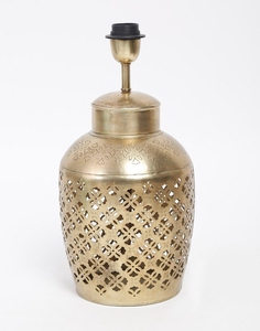 Luxury golden cutout metal <b>table</b> <b>lamp</b> <b>base</b> oem odm low moq factory price wholesale bulk supply fast shipping no shade - Product Image 1
