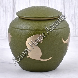 Premium Metal <b>Pet</b> <b>Urn</b> With Heartfelt Design and Elegant Detailing for Honoring <b>Pets</b> by Axiom Home Accents - Product Image 2