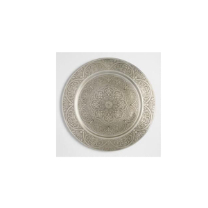 Plato de Presentación de Acero Inoxidable de 13 Pulgadas, Plato de Restaurante, Plato de Presentación Árabe de Cobre - Product Image 1