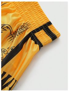 Pantalones Cortos de Muay Thai para Hombre, Estampado Satinado, Cintura Elástica, para Entrenamiento de Gimnasio, Kickboxing, Ligeros, Coloridos - Product Image 4