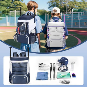 <b>Bat</b> & Softball Equipment Bag for Youth and Adults – <b>Baseball</b> Backpack with Shoe Compartment, Fence Hook, Waterproof - Product Image 6
