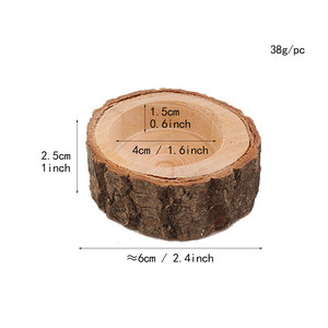 Wooden Bark Stand Candlestick for Home Decor Wedding Decoration and Christmas Festivities Elegant Wood <b>Candle</b> Holders - Product Image 6