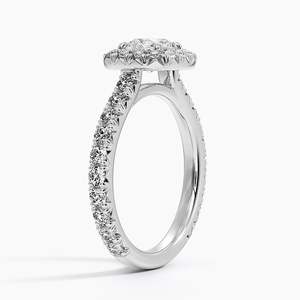 แหวน BOJ รุ่น 070 ทรงกลม เงินแท้ 925 ประดับเพชร Estelle Halo Solitaire 2 กะรัต สี D ความสะอาด VVS1 มอยส์ซาไนต์ รับรองโดย GRA ราคาประหยัด - Product Image 2
