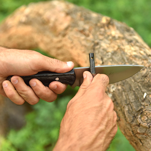 Stainless Steel Hunting Fixed Blade Knife Industrial Grade Full Tang Drop Point Bevel <b>Edge</b> 8-Inch Overall Knives - Product Image 2