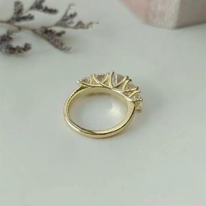 Bague de fiançailles en diamant moissanite de haute qualité pour femmes, argent sterling 925, bijoux de mariage disponibles à prix de gros - Product Image 2