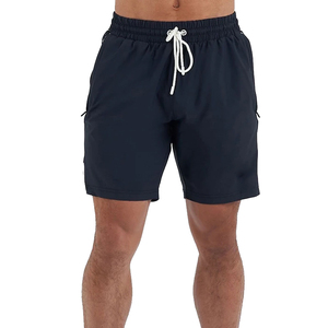 Pantalones Cortos Casuales de Verano para Hombre de Alta Calidad, Color Sólido, 100% Poliéster, Secado Rápido, Transpirables, Cintura Elástica, Nueva Llegada - Product Image 1