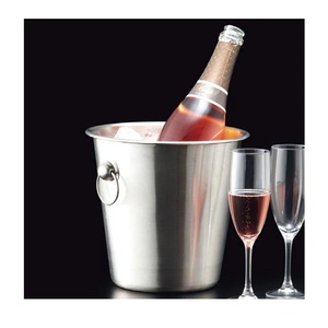 Cast Aluminium Large Beverage Ice Bucket With Customized Logo Accept 2023 Good Selling Metal Aluminium Silver ColourWine Cooler - Product Image 6
