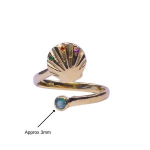 Wedding Wear 925 Sterling <b>Silver</b> Gold Plated Jewelry <b>Emerald</b> Multi Tourmaline Gemstone Women Wear Classic <b>Ring</b> - Product Image 5