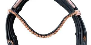Cabezalera de Cuero Hecha a Mano de Lujo Estilo Inglés para Caballo, Accesorio Personalizable en Color y Tamaño - Product Image 2