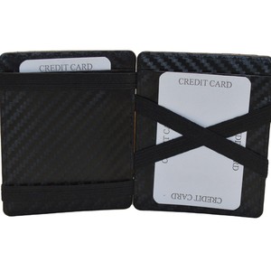 Coronet International Minimalist Genuine Leather Bifold Card <b>Holder</b> Elastic Straps for Credit Cards Multi-Function <b>Document</b> - Product Image 2