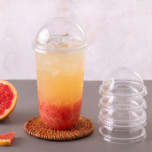 KEIFU Couvercle de tasse bombé transparent anti-déversement à ouverture facile 95 mm en plastique PET TW pour bubble tea et boissons - Product Image 4