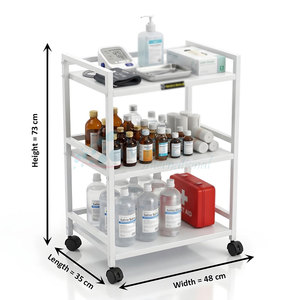 Portable Hospital Instruments <b>Trolley</b> Smooth Glide Instruments <b>Trolley</b> Storage Shelves Instruments <b>Trolley</b> Daily <b>Work</b> - Product Image 5