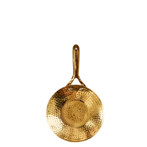 Wok Kadhai en laiton martelé traditionnel, fait main, ustensile de cuisine indien, robuste et de qualité supérieure - Product Image 5