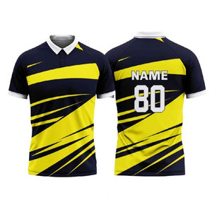Customizable Breathable 100% Polyester V-neck <b>Adjustable</b> <b>Strap</b> Cricket Jersey Professional Training Sports Wear New Wholesale - Product Image 2