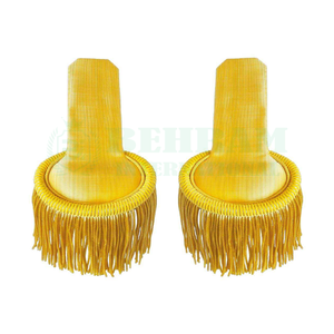 Épaulettes à franges dorées en fil de métal pour équipement personnel, accessoires d'uniforme de fanfare – Vente chaude - Product Image 2