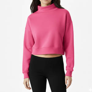 Pull court oversize en maille écologique polyester/coton pour femme, col montant Chi Phi, imprimé personnalisé sur le devant, collection hiver Sorority - Product Image 6