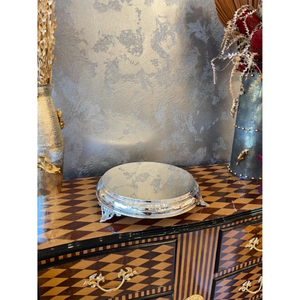 Support à gâteau en laiton couleur argent pour mariages, forme ronde, présentoir à gâteau et support à pâtisserie poli miroir - Product Image 4