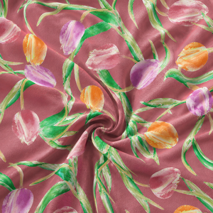 Tissu de robe en crêpe modal 100% imprimé numériquement, biologique, doux et de qualité supérieure pour femmes et filles - Product Image 2