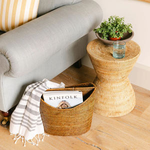 Mesa Auxiliar de Ratán Natural Hecha a Mano, Proveedor Mayorista de Muebles de Ratán Tejido para Interiores del Hogar - Product Image 2