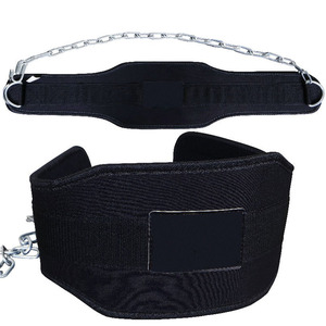 Premium Nayab Industries Fitness Dip <b>Belt</b> Durable Steel <b>Chain</b> Breathable Adjustable for Unisex Pull Training Gym Workout - Product Image 4
