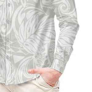 <b>Smooth</b> Texture <b>Brushed</b> Top High Quality Formal Look Long Sleeve Sublimation Printing Flannel Shirt For Men - Product Image 2