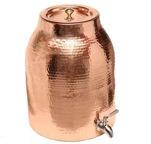 Elegant Copper Water <b>Dispenser</b> <b>Drinking</b> Water Storage System with Tap Ideal for Home Kitchen Dining and Hospitality Setup - Product Image 1