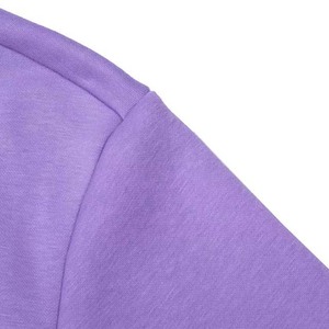 Pull-over en tricot uni violet à col rond, coupe classique, style décontracté automne, sweat-shirt à manches longues violet en vente - Product Image 6