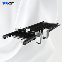 Découpeuse laser à rail au sol grand format personnalisée Pratt CNC, machine de découpe laser à fibre 60000W pour matériaux métalliques
