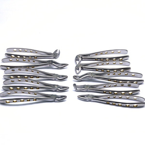 Ensemble professionnel de 10 pinces d'extraction dentaire manuelles en acier inoxydable pour l'extraction des racines, instruments chirurgicaux - Product Image 1